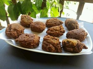 tipical snack of lentils at Mar y Hojas Cocina Vegana in Cartagena