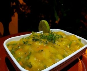 Ceviche de Mango at Mar y Hojas Cocina Vegana in Cartagena