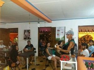 cena en Samudra at Mar y Hojas Cocina Vegana in Cartagena