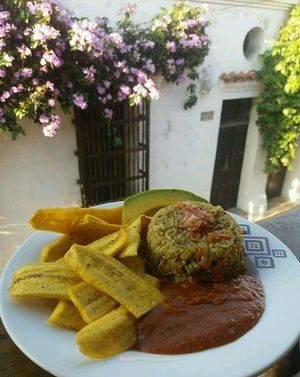 arroz de coco at Mar y Hojas Cocina Vegana in Cartagena