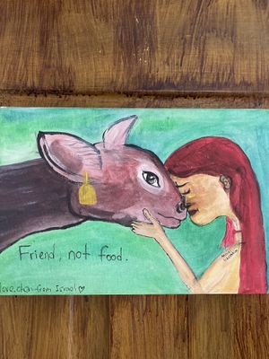 Artwork  at Mar y Hojas Cocina Vegana in Cartagena