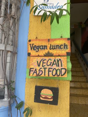  Cute signs  at Mar y Hojas Cocina Vegana in Cartagena