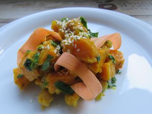 Sweet potatoes with chickpeas at She's Green Boutique & Atelier in Sibiu