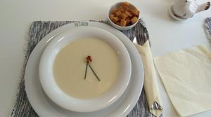 cauliflower soup at She's Green Boutique & Atelier in Sibiu