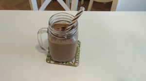 chocolate-banana smoothie at She's Green Boutique & Atelier in Sibiu