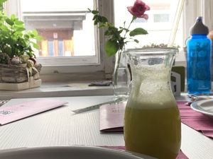 One of many juices at She's Green Boutique & Atelier in Sibiu