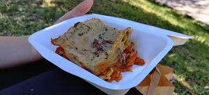 Vegan lasagna at She's Green Boutique & Atelier in Sibiu