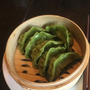 steamed dumplings  at Wild Ginger in Brooklyn