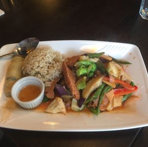 red curry with seitan  at Wild Ginger in Brooklyn