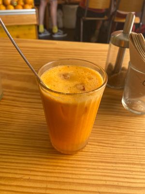 Cenoura juice, very delicous   at Goldig in Lagos
