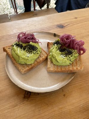 Avocado toast   at Goldig in Lagos