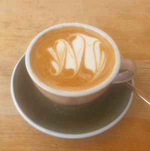 Cappuccino with oat milk at Goldig in Lagos