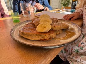 banana pancakes at Goldig in Lagos