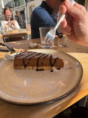 chocolate tart at Goldig in Lagos