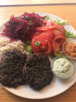 Vegan burgers at Goldig in Lagos