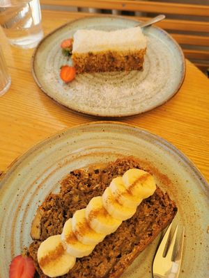 Carrot cake and Banana bread at Goldig in Lagos