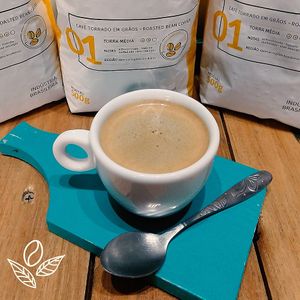 Espresso coffee at Pop Art Cafe in Foz Do Iguacu