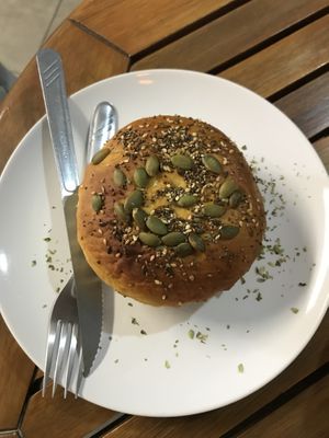 Salgado (não lembro o recheio, mas estava delicioso! Haha)  at Pop Art Cafe in Foz Do Iguacu