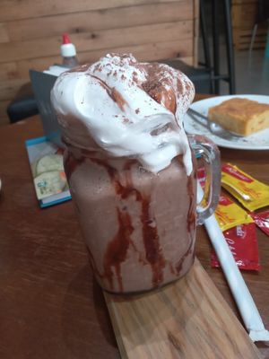 Iced coffee at Pop Art Cafe in Foz Do Iguacu