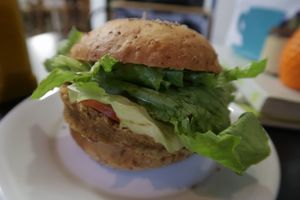 Burger at Pop Art Cafe in Foz Do Iguacu