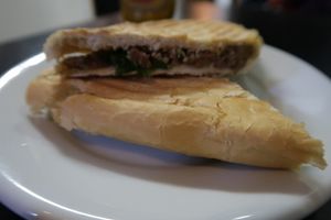 Eggplant Baguette at Pop Art Cafe in Foz Do Iguacu