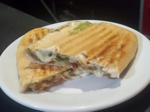 Panini aubergin at Pop Art Cafe in Foz Do Iguacu