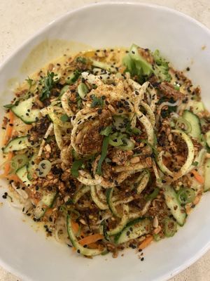 Golden laksa noodles  at Kokomo in Vancouver