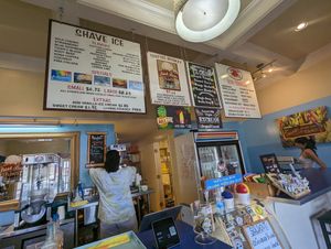 Menu at Surfing Monkey Shave Ice in Kihei
