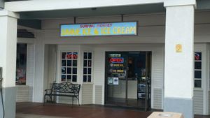 outside at Surfing Monkey Shave Ice in Kihei