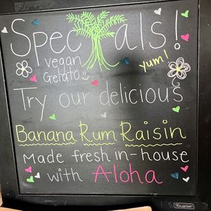 6 vegan flavors today! at Surfing Monkey Shave Ice in Kihei