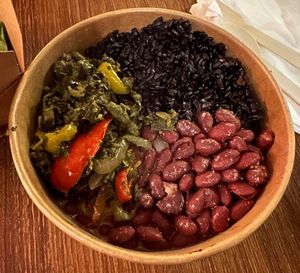 Stewed peas calalloo meal   at Eat of Eden in South West London