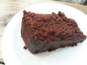 Chocolate cake at Eat of Eden in South West London