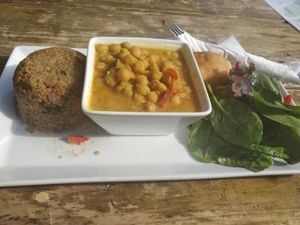 Chickpea curry with quinoa at Eat of Eden in South West London