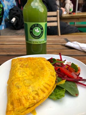 Calalloo patty at Eat of Eden in South West London