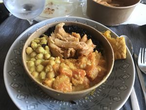 Take away box at Eat of Eden in South West London