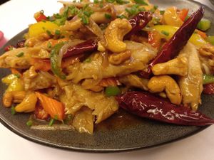 Heura con verduras y anacardos at Prick Thai in Cambrils