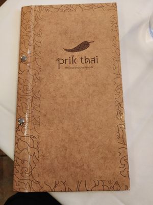 Menú at Prick Thai in Cambrils