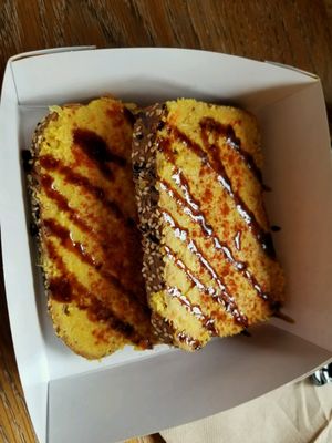 chick pea smashed toast at Pressed in Boston