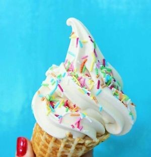 Vegan softserve with sprinkle topping! at Palma Kiosk & Kaffebar in Sarpsborg