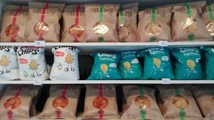 Sørland chips! Havsalt, waffel, paprika or lime and pepper! at Palma Kiosk & Kaffebar in Sarpsborg