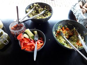 Salads at Smakka Cafe in Torshavn
