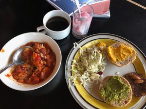 A selection from the brunch buffet at Smakka Cafe in Torshavn