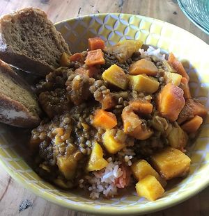 Masala Curry at Moksha Yoga and Surf Hostel in Huanchaco