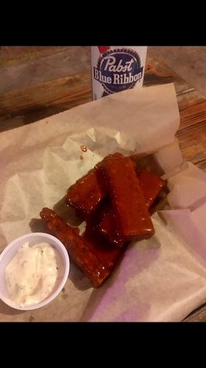 Buffalo Tempeh with Vegan Ranch!! at The Buzz Mill in San Marcos