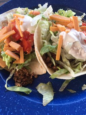 Vegan Taco Supreme, so good! at The Buzz Mill in San Marcos