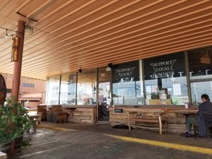 Awesome spot and dog friendly at The Buzz Mill in San Marcos