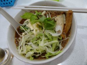 Assam laksa (breakfast) at SHU Vegetarian 蔬方斋 - Ang Mo Kio  in Northeast Singapore