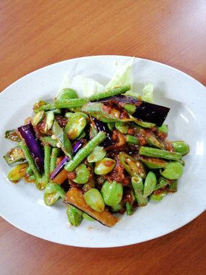 Petai with long beans at SHU Vegetarian 蔬方斋 - Ang Mo Kio  in Northeast Singapore