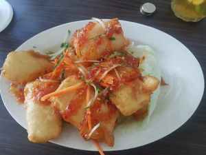 Thai style fried tofu at SHU Vegetarian 蔬方斋 - Ang Mo Kio  in Northeast Singapore