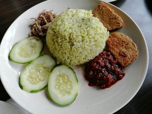 Nasi lemak at SHU Vegetarian 蔬方斋 - Ang Mo Kio  in Northeast Singapore